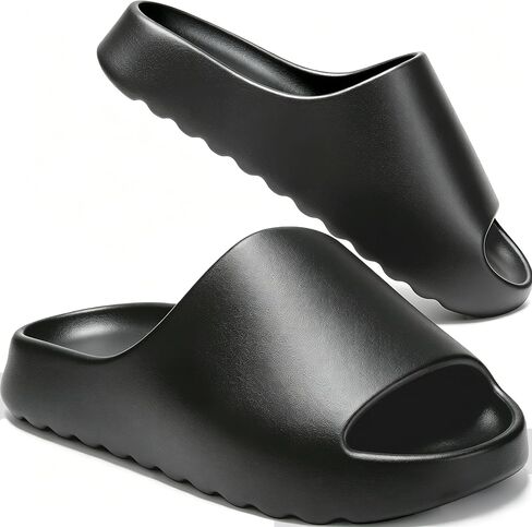 Cloud Slides for Women, Platform Slides Slippers Men, EVA Non-Slip Quick Drying Soft Lightweight Sandals, Thick Sole Open Toe Slides, Shower Shoes for Indoor Outdoor in Saudi Arabia