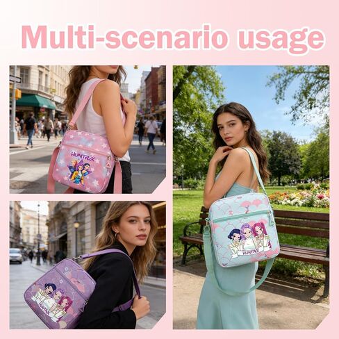 For Demon Hunters mini crossbody bag, For Korean idol,also a shoulder bag, features a cartoon pattern design.(Pink) in Saudi Arabia