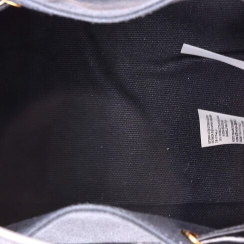 Versace Pre-Loved La Medusa Drawstring Bucket Bag Canvas with Leather Small, Black in Kuwait