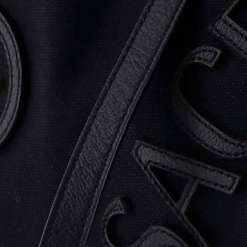 Versace Pre-Loved La Medusa Drawstring Bucket Bag Canvas with Leather Small, Black in Kuwait
