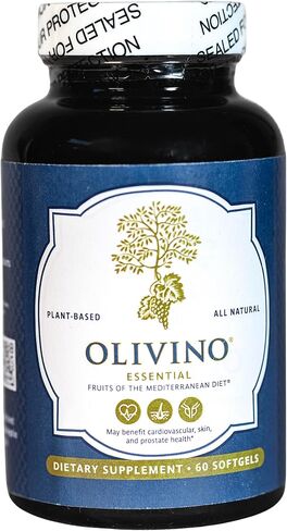 Olivino® Essential Dietary Supplement - Three Key Fruits of the Mediterranean Diet® (Olives, Grapes, Tomatoes) – Polyphenol Antioxidant Complex with 4 Proprietary Plant Compounds (60 Day Supply) in Saudi Arabia