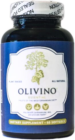 Olivino® Essential Dietary Supplement - Three Key Fruits of the Mediterranean Diet® (Olives, Grapes, Tomatoes) – Polyphenol Antioxidant Complex with 4 Proprietary Plant Compounds (60 Day Supply) in Saudi Arabia