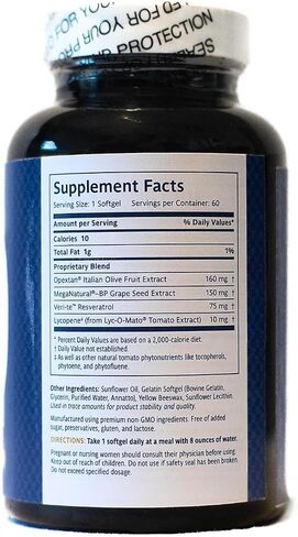 Olivino® Essential Dietary Supplement - Three Key Fruits of the Mediterranean Diet® (Olives, Grapes, Tomatoes) – Polyphenol Antioxidant Complex with 4 Proprietary Plant Compounds (60 Day Supply) in Saudi Arabia