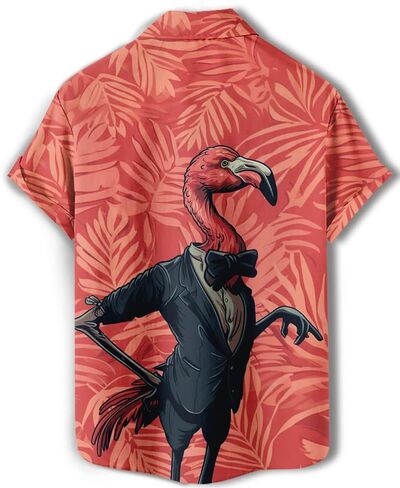 Men's Funny Hawaiian Shirt, Bold Graphic Print, Short Sleeve Vacation Shirt, Tropical Casual Beach in Saudi Arabia