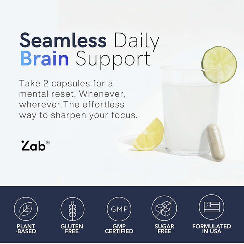 ZAB Pharmaceutical Grade Supplement Methylene Blue Capsules, Brain Supplement for Humans with Vitamin C & B Complex, Blue Methylene 10 mg per Capsules, Memory, Clarity & Cognitive Support in Saudi Arabia