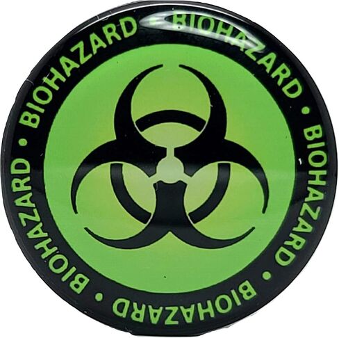 سدادات أذن برمز Biohazard - مسمار أكريليك - 10 مقاسات - *زوج* (1 بوصة (25 مم)) in Kuwait