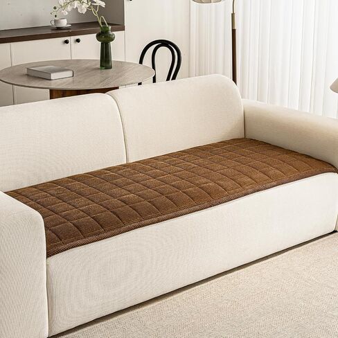Couch Covers for Dogs Washable, 27.6"x70.9" Non Slip Couch Covers for Loveseat Sofa Pet Friendly, Soft Fuzzy Sofa Covers for Pet, Dog Couch Cover Furniture Protector(1PC,Dark Brown) in Saudi Arabia