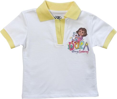 DORA Girls' Dora the Explorer Girls’ 2-piece Embroidered Polo & Skort Outfit Set |Toddler in Saudi Arabia