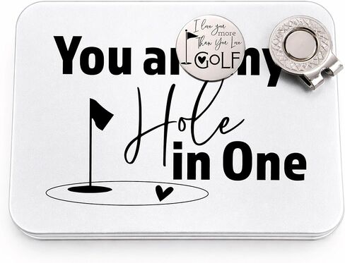 Mens Golf Ball Marker Valentines Gift for Him Personalized Golf Ball Marker Men's Gift Valentines Day Gift Boyfriend Gift For Him Hole in One Golf Ball Marker GROVES-GOLF in Kuwait