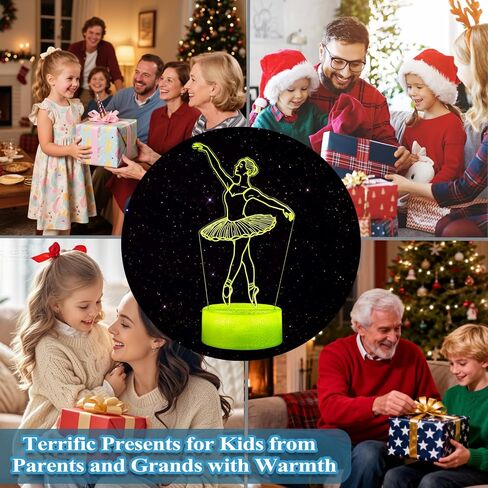 Ballet Night Light, Dance Gifts, Ballerina 3D Illusion Lamp with Remote Control, 16 RGB Colors, 4 Flashing Modes, Timer, Dimmable, Ballet Stuff, Accessories for Decor for Holiday Birthday Christmas in Saudi Arabia