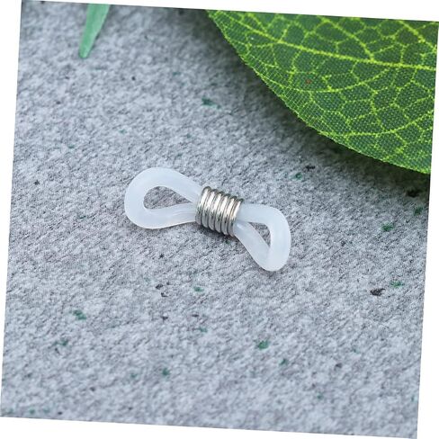 ARTIBETTER 100pcs Adjustable Non-Slip Silicone Ring for Glasses Chain Silver Chain Eyeglass Straps Flexible Focal Glasses in Kuwait
