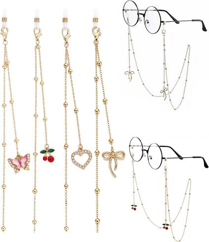 Stylish Sunglasses Chain for Women, Glasses Charms Holders Around Neck Mask Lanyard for Mom Lover Friend in Kuwait