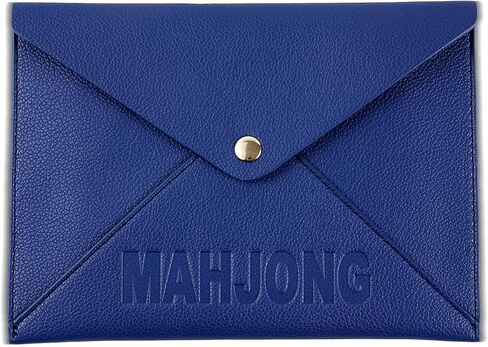 Vegan Leather Mahjong Card Sleeve Holder, Fits Most Mahjong Cards, Line Readers & Shuffler Cards, Gift Box Included, Perfect Mahjong Gift & Accessories for Men Women (Pink, 8.6 * 6.3 in) in Saudi Arabia