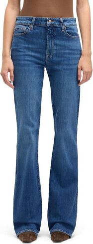 7 for All Mankind Women's Petite Leggy Bootcut in Slim Illusion Jeans in Kuwait