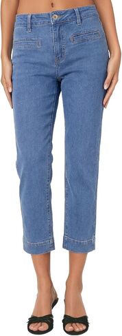 Sidefeel Women's Capri Jeans High Waist Stretchy Skinny Jeans Casual Summer Trendy Cropped Pants with Welt Pockets in Kuwait