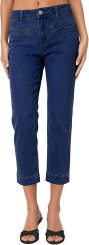 Sidefeel Women's Capri Jeans High Waist Stretchy Skinny Jeans Casual Summer Trendy Cropped Pants with Welt Pockets in Kuwait