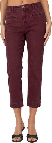 Sidefeel Women's Capri Jeans High Waist Stretchy Skinny Jeans Casual Summer Trendy Cropped Pants with Welt Pockets in Kuwait