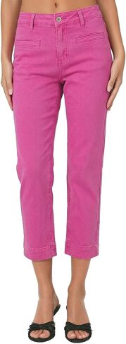 Sidefeel Women's Capri Jeans High Waist Stretchy Skinny Jeans Casual Summer Trendy Cropped Pants with Welt Pockets in Kuwait