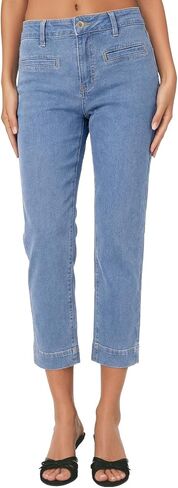 Sidefeel Women's Capri Jeans High Waist Stretchy Skinny Jeans Casual Summer Trendy Cropped Pants with Welt Pockets in Kuwait