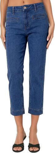 Sidefeel Women's Capri Jeans High Waist Stretchy Skinny Jeans Casual Summer Trendy Cropped Pants with Welt Pockets in Kuwait