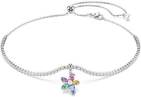 Swarovski x Ariana Grande Jewelry Collection: Bracelet, Choker, Earrings, Mixed Cut Multicolored Stones, Rhodium Finish in Saudi Arabia