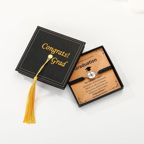 P. BLAKE Class of 2026 Graduation Gift for Her/Him, Adjustable Compass Bracelet Grad Comes in Cap Box with Cards for College/High School/Middle School/Primary School in Saudi Arabia