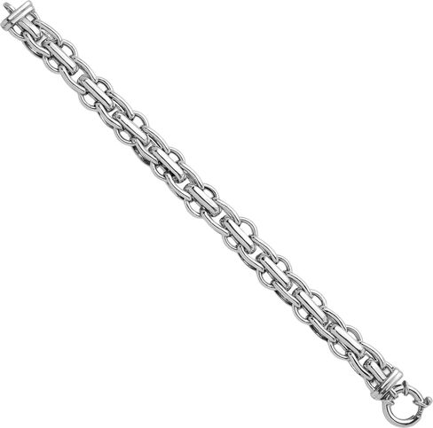 IceCarats 925 Sterling Silver 12mm Chunky Link Chain Bracelet 7.25 inch Polished For Her in Kuwait