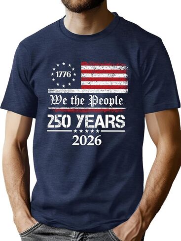 250 Anniversary USA Shirt Men Eagle Graphic 1776-2026 T-Shirt 4th of July Tees American Flag Patriotic Short Sleeve Top in Kuwait