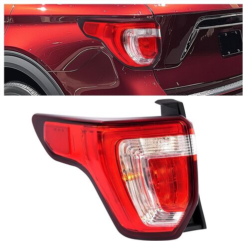 مصباح خلفي HECASA LH متوافق مع 2016-2019 Ford Explorer مصباح مكابح هالوجين عدسة حمراء + عدسة شفافة جانب السائق in Kuwait