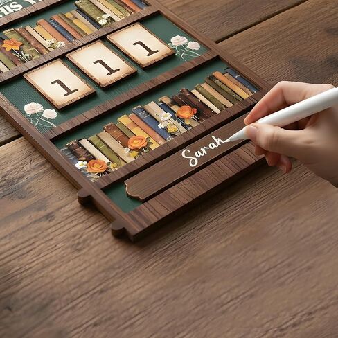 Books Read This Year Tracker Sign – Wooden Reading Counter Shelf Decor, Thoughtful for Book Lovers, Readers, Book Club Members & Bookworms, Includes 3 Cute Bookmarks (Books Read This Year 2) in Saudi Arabia