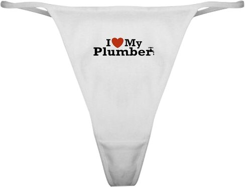CafePress I Love My Plumber Classic Thong Underwear, Womens Panties in Kuwait