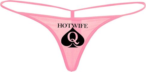 QOS Pink Hotwife - Queen of Spades Logo G-String Thong Tanga in Kuwait