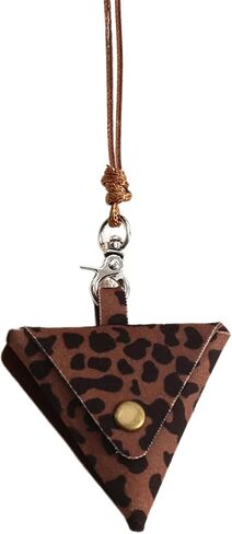 Minimalists Leather Hanging Pouches Fashion Accessory for Earphones and Loose Change Suitable for Trendy Adults Wear Everyday Travel Necklace in Kuwait