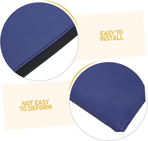 TEHAUX 4pcs Pu Leather Money Bags with Zipper, Spacious Cash Pouch Organizer for Business and Daily Use, Sturdy Blue Document Carrier Wallet for Coins, Invoices, and Cosmetics in Kuwait