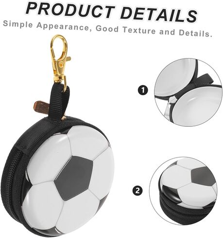 NOLITOY 6pcs Soccer Themed Metal Coin Purse Compact Small Wallets for Boys with Reliable Closure and Lightweight Design for Everyday Use in Kuwait