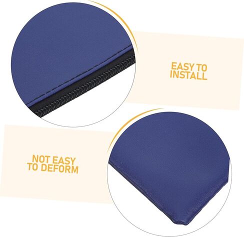 TEHAUX Money Bags Spacious Utility Pouch 4pcs with Zipper Pu Leather Blue Money Pouch Organizer for Cash and Coins for Travel and Daily Use for Cosmetics and Documents in Kuwait