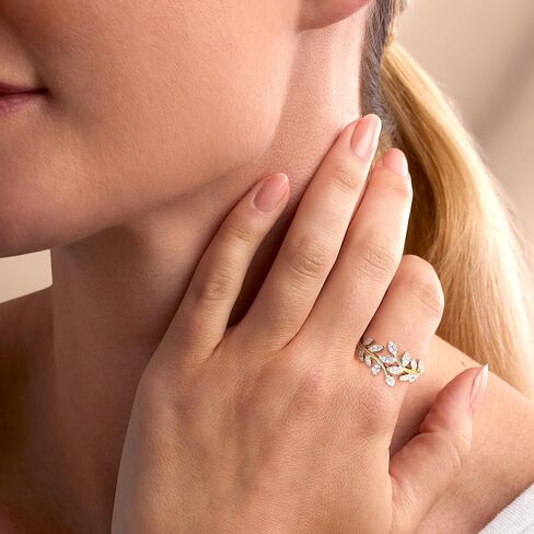 Ross-Simons 0.33 ct. t.w. Diamond Vine Ring in 18kt Gold Over Sterling in Kuwait