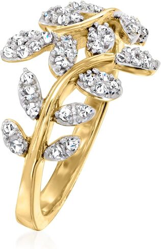Ross-Simons 0.33 ct. t.w. Diamond Vine Ring in 18kt Gold Over Sterling in Kuwait