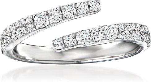Ross-Simons 0.50 ct. t.w. Diamond Bypass Ring in Sterling Silver in Kuwait