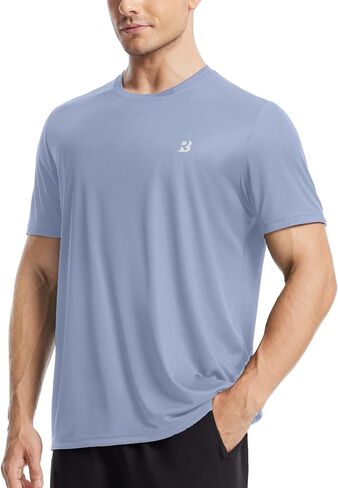 Roadbox Men's UPF 50+ Swim Shirts Short Sleeve, Sun Protection Quick Dry Rash Guard, Water T-Shirt for Surfing Fishing Beach in Kuwait