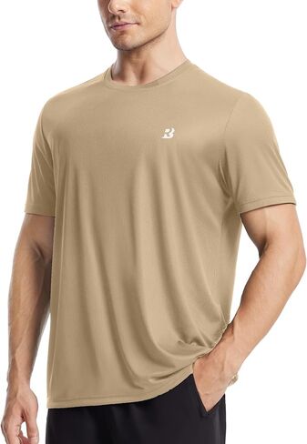 Roadbox Men's UPF 50+ Swim Shirts Short Sleeve, Sun Protection Quick Dry Rash Guard, Water T-Shirt for Surfing Fishing Beach in Kuwait