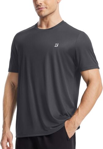 Roadbox Men's UPF 50+ Swim Shirts Short Sleeve, Sun Protection Quick Dry Rash Guard, Water T-Shirt for Surfing Fishing Beach in Kuwait