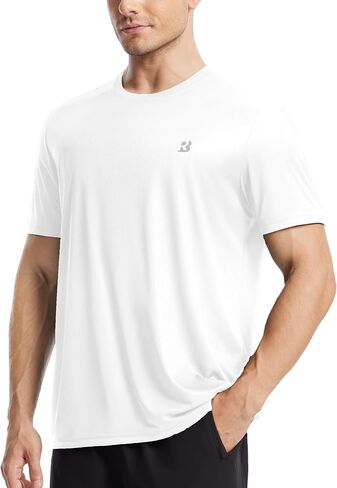 Roadbox Men's UPF 50+ Swim Shirts Short Sleeve, Sun Protection Quick Dry Rash Guard, Water T-Shirt for Surfing Fishing Beach in Kuwait
