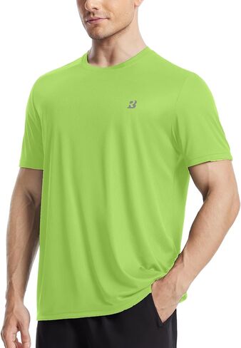 Roadbox Men's UPF 50+ Swim Shirts Short Sleeve, Sun Protection Quick Dry Rash Guard, Water T-Shirt for Surfing Fishing Beach in Kuwait