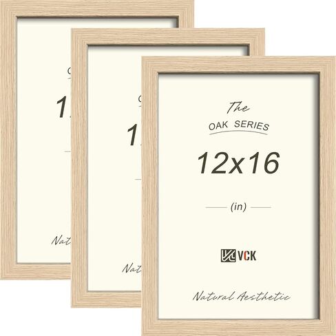 VCK 8x10 Picture Frames Set of 3, Black Oak Wood 8 x 10 Photo Frame for Wall and Tabletop, Display for Prints, Artwork, Portraits in Saudi Arabia