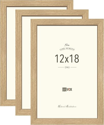 VCK 8x10 Picture Frames Set of 3, Black Oak Wood 8 x 10 Photo Frame for Wall and Tabletop, Display for Prints, Artwork, Portraits in Saudi Arabia