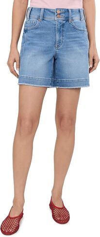 NYDJ Women's Berkyn Relaxed Denim Fray Hem Shorts in Kuwait