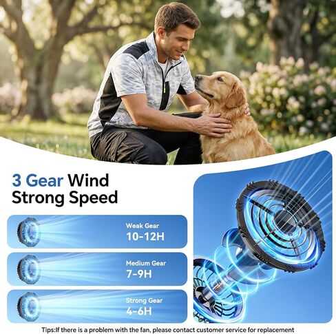 Cooling Vest with 30,000mAh Battery Pack,2 High-Speed Cooling Fans Jacket Air Conditioned Workwear for Hot Summer in Kuwait