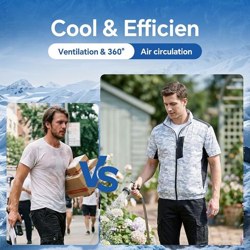 Cooling Vest with 30,000mAh Battery Pack,2 High-Speed Cooling Fans Jacket Air Conditioned Workwear for Hot Summer in Kuwait