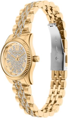 Michael Kors Women's Lexington Three-Hand Gold-Tone Stainless Steel Watch (Model: MK7575) in Kuwait